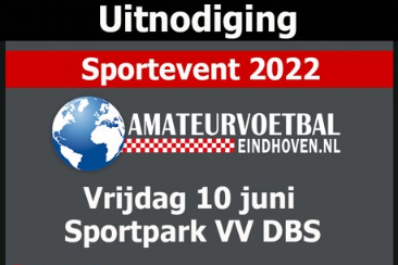Uitnodiging sportevent 2022 Amateurvoetbaleindhoven